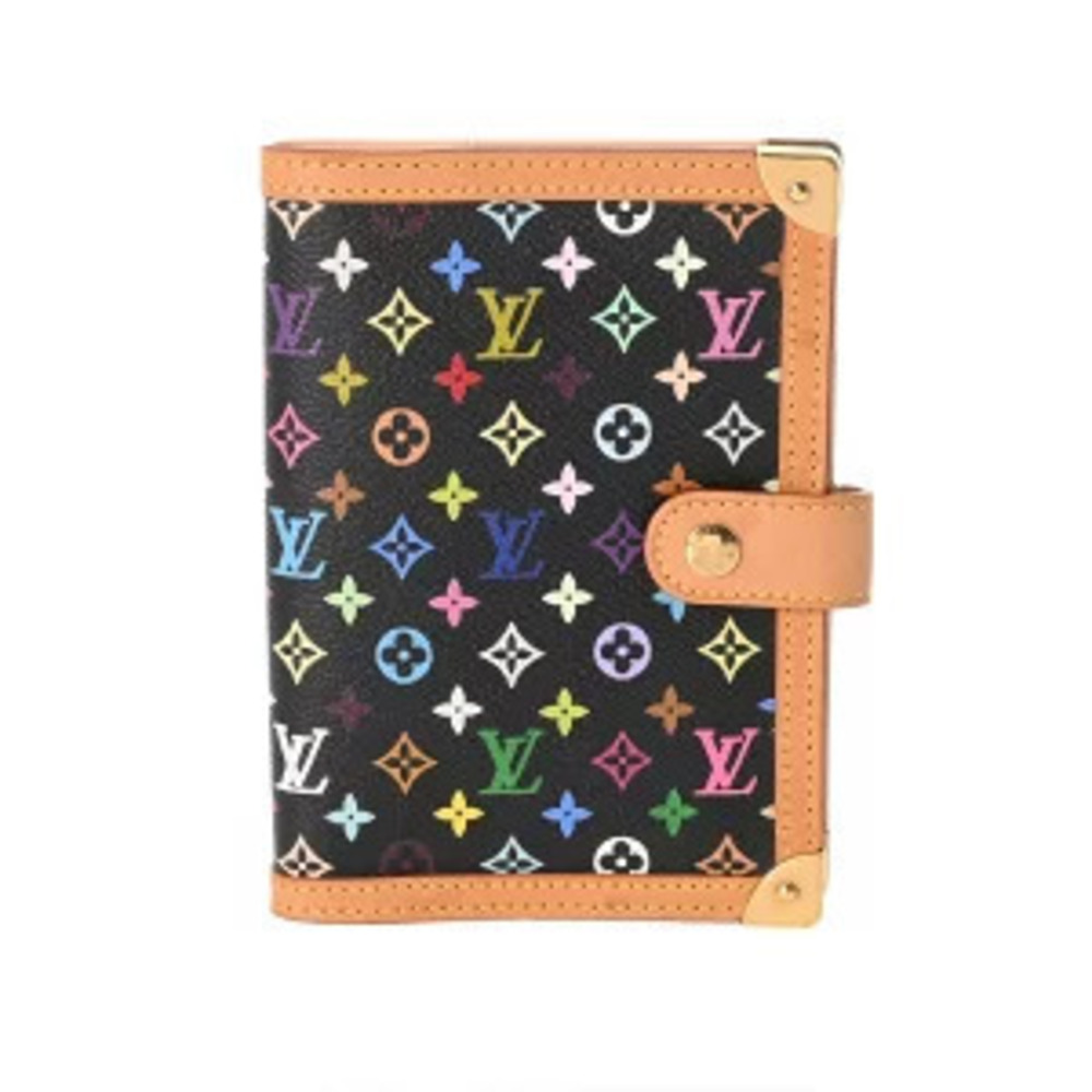 Louis Vuitton Agenda Noir Black Monogram Multicolor Notebook Cover